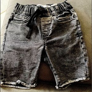 Old Navy - Boys-Size 6 - Black Washout Tie-up Jean Shorts